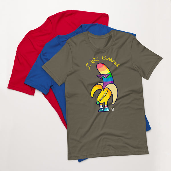 Gay Pride I like bananas t-shirt