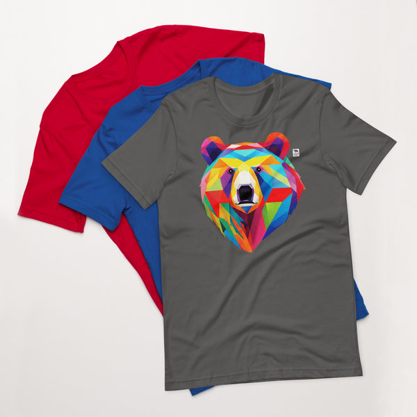 Gay Pride Rainbow Bear Face t-shirt