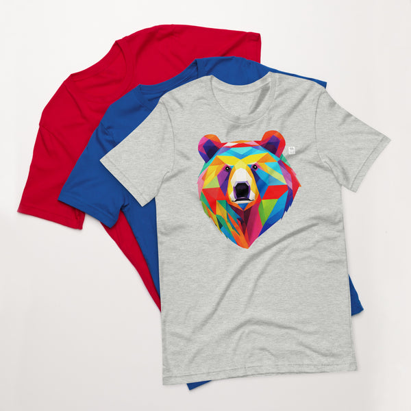 Gay Pride Rainbow Bear Face t-shirt