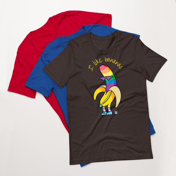 Gay Pride I like bananas t-shirt