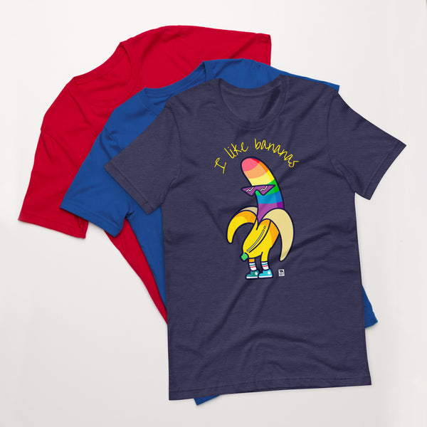 Gay Pride I like bananas t-shirt