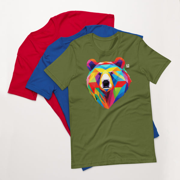 Gay Pride Rainbow Bear Face t-shirt