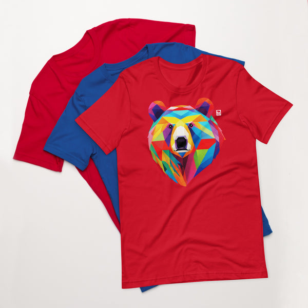 Gay Pride Rainbow Bear Face t-shirt